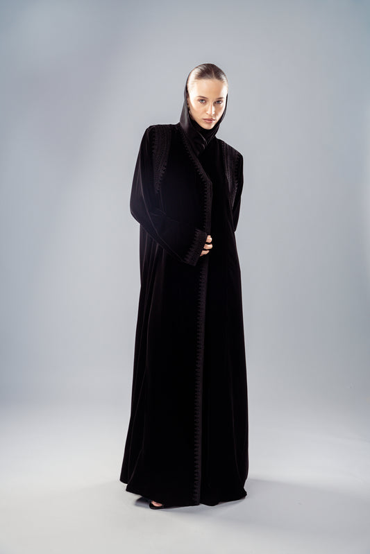 Moroccan Craftsmanship in Black Velvet