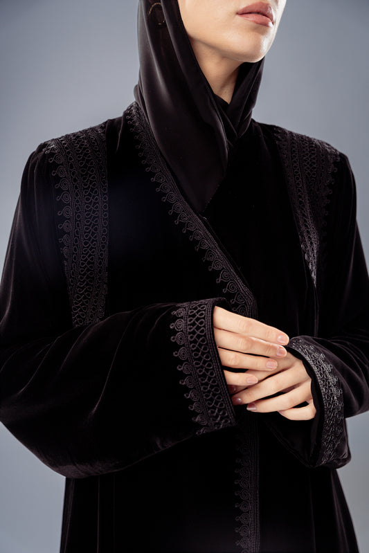 Moroccan Craftsmanship in Black Velvet